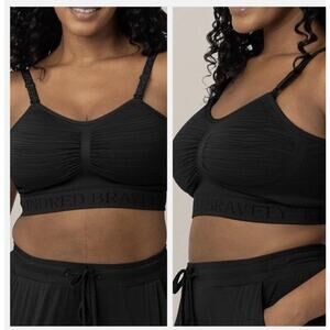 Kindred Bravely Womens Sublime Hands Free Pumping Nursing Bra Med- Busty Black